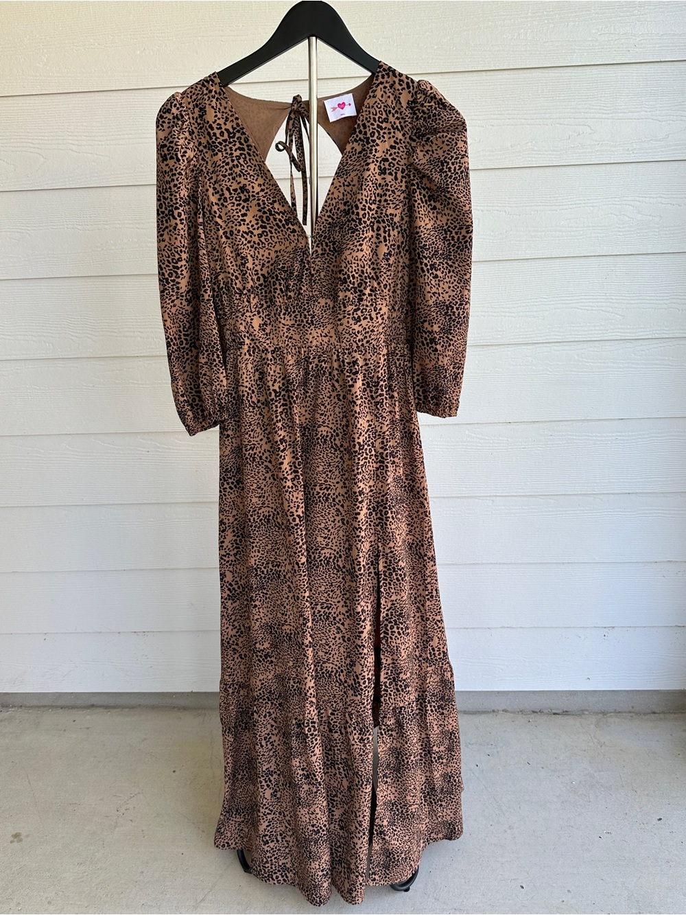 Buddy Love Brown and Black Animal Print Maxi Dress